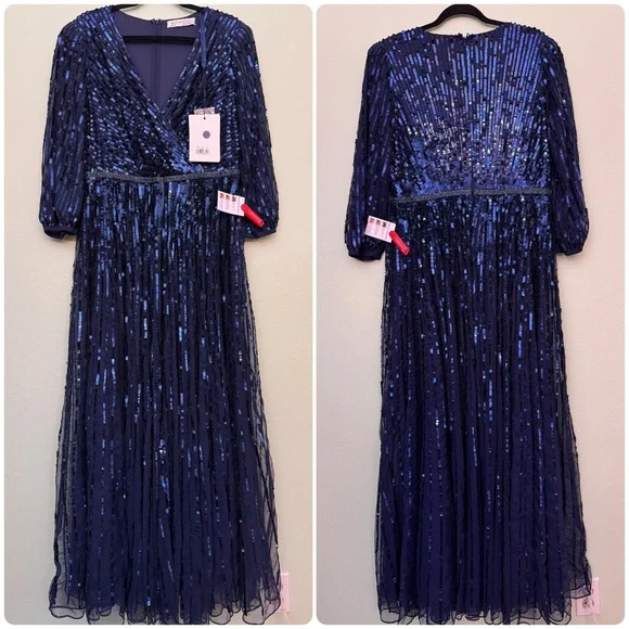 MAC DUGGAL 5509 DRESS size 12 sequin gown - Picture 3 of 9